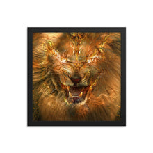 Framed Feathers and Fire Lion Poster - Argento Bookstore