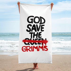 God Save the Grimms Beach Towel - Temple Verse Gear